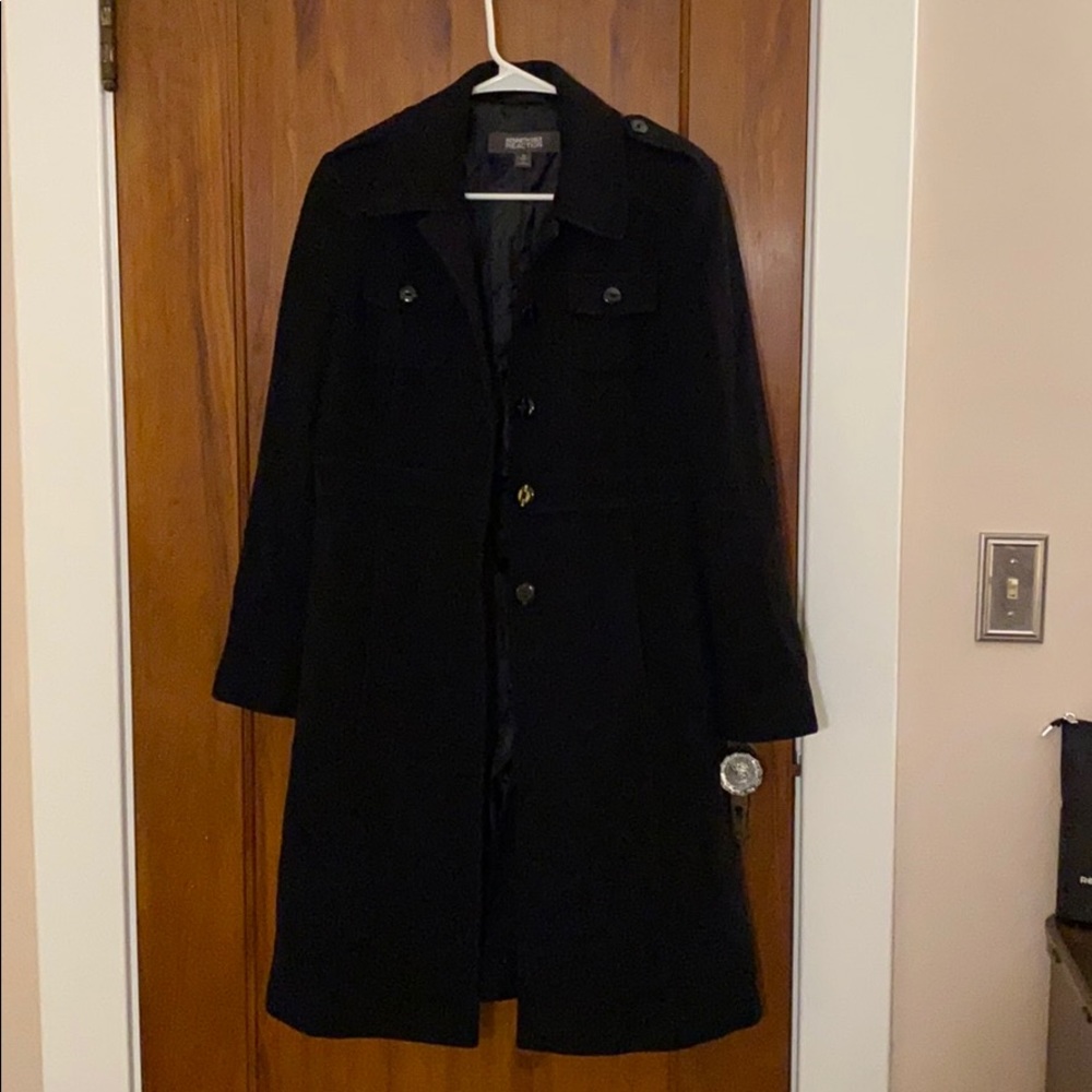 Kenneth Cole Reaction Black Wool Coat